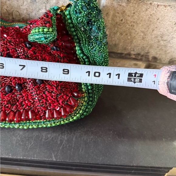 Vibrant Beaded Watermelon Shoulder Bag - Picture 4 of 5